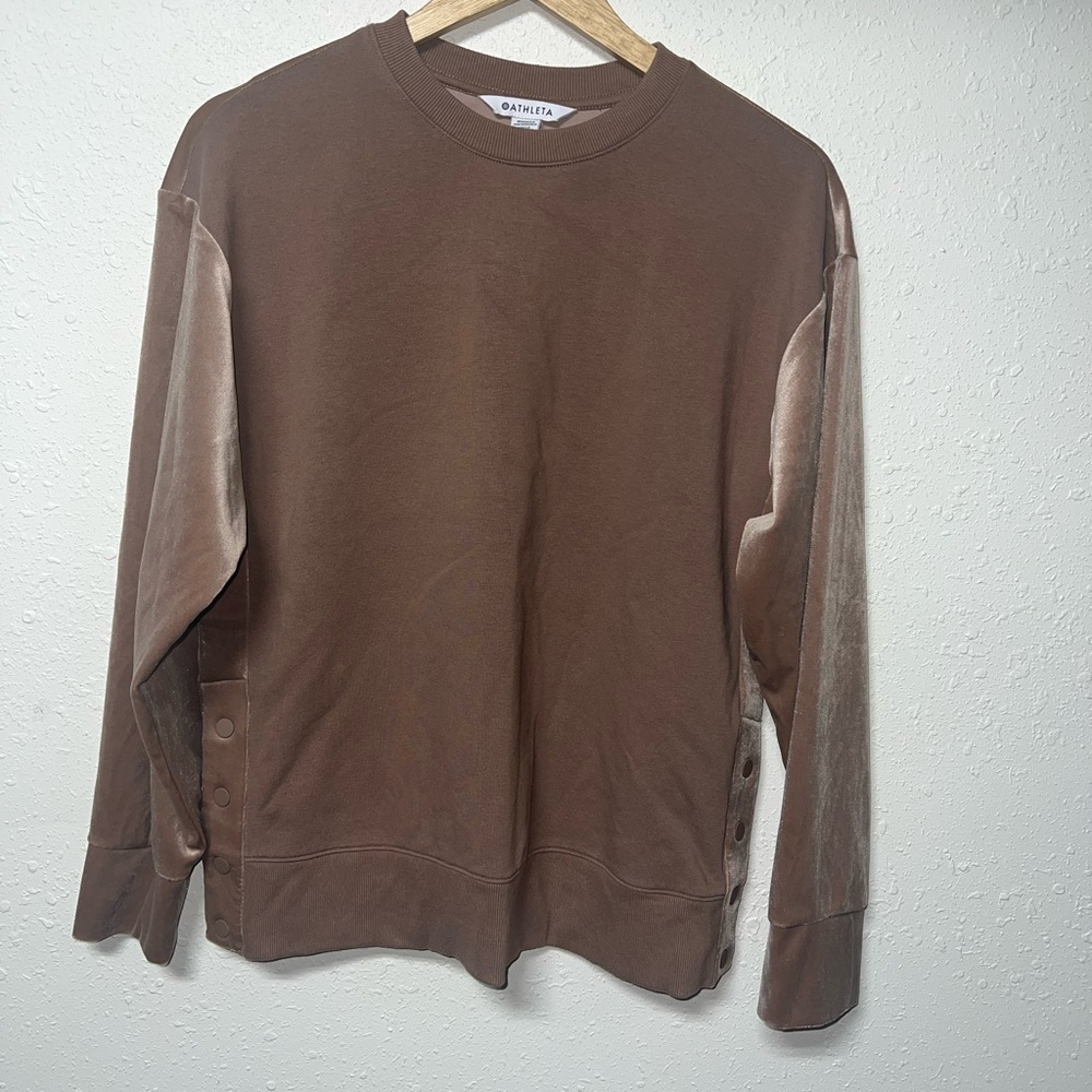 Athleta Brown Crew‎ Neck Sweater